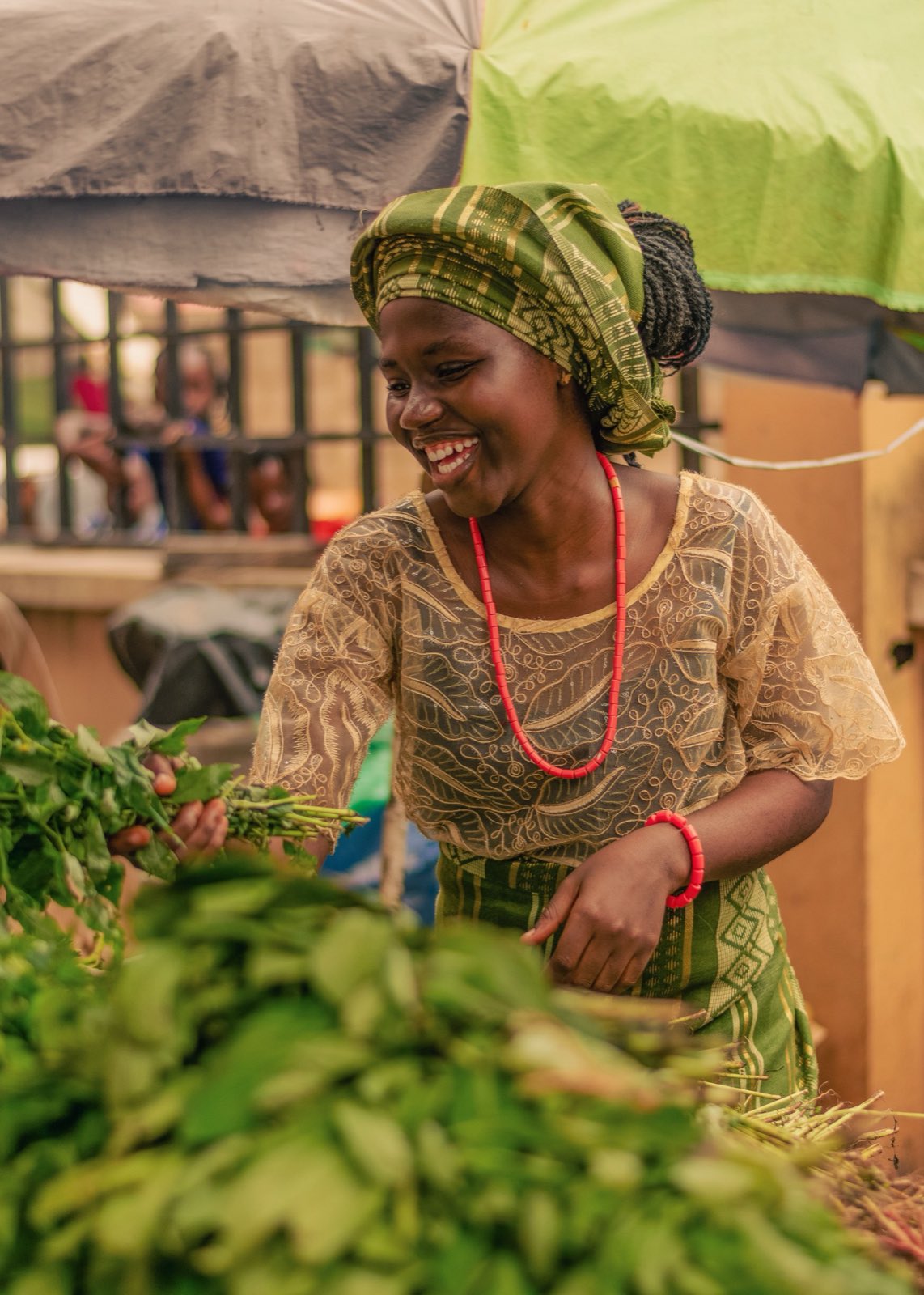 Two market vendors